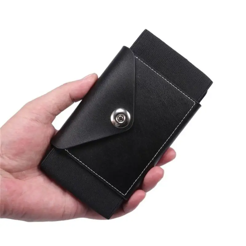 Invisible Anti-theft Stretch Belt Bag Fashion Men Multi-function Small Waist Bag Leather Belt Pack Wallet Coin Purse Case