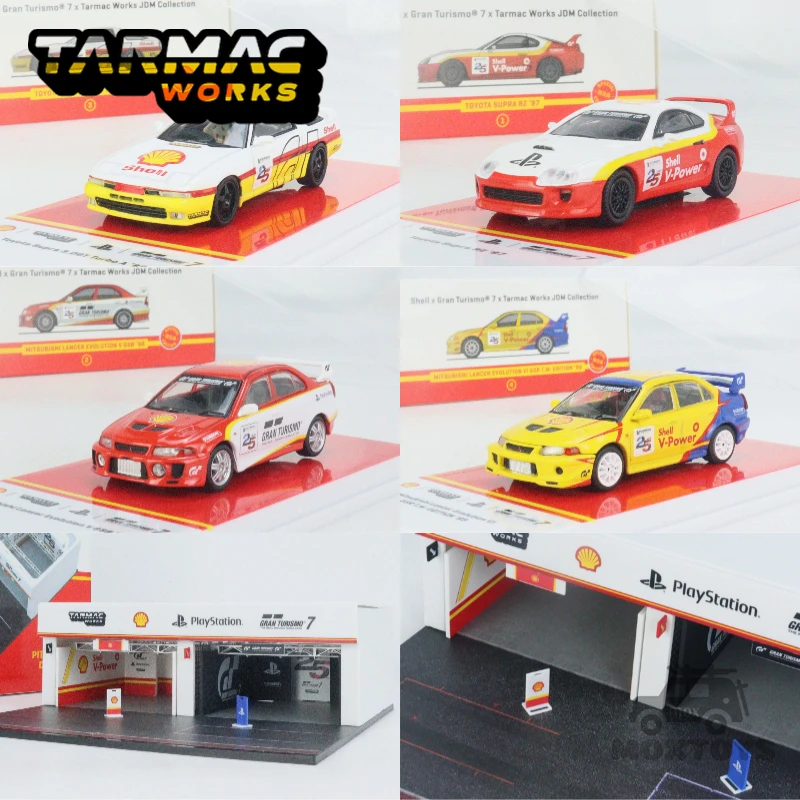 Gran Turismo 7 x Tarmac Works 1:64 Lancer Evolution VI Supra Diecast Model Car