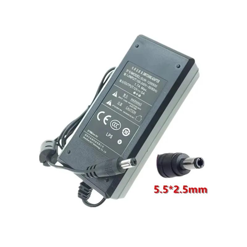 Original Switching Adapter Charger For MSI Optix AG32C AG32CQ 32” LED Monitor Power Supply 12V 5A 60W SOY-1200500/ SUN-1200500