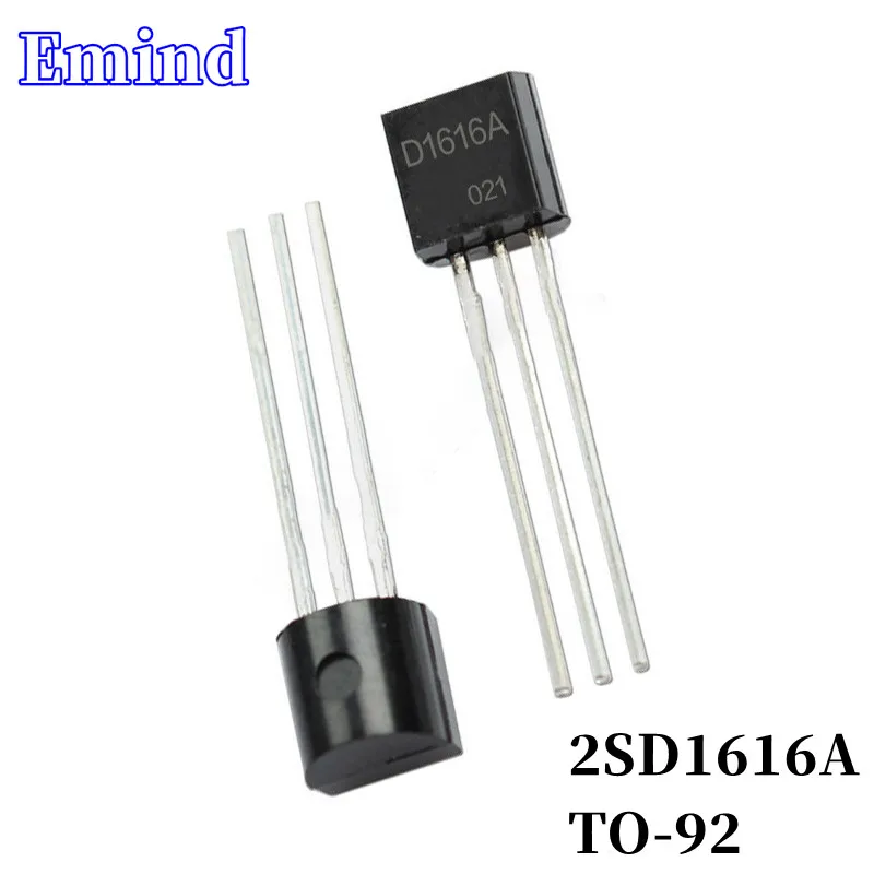 

100Pcs 2SD1616A D1616A DIP Transistor TO-92 Type NPN Bipolar Amplifier Transistor 60V/1A