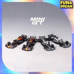 Original TSM MINI GT 1/64 AlphaTauri F1 Car Model AT03 Oracle Red Bull RB18  Collectible Car Children Toys Decoration Free Gift