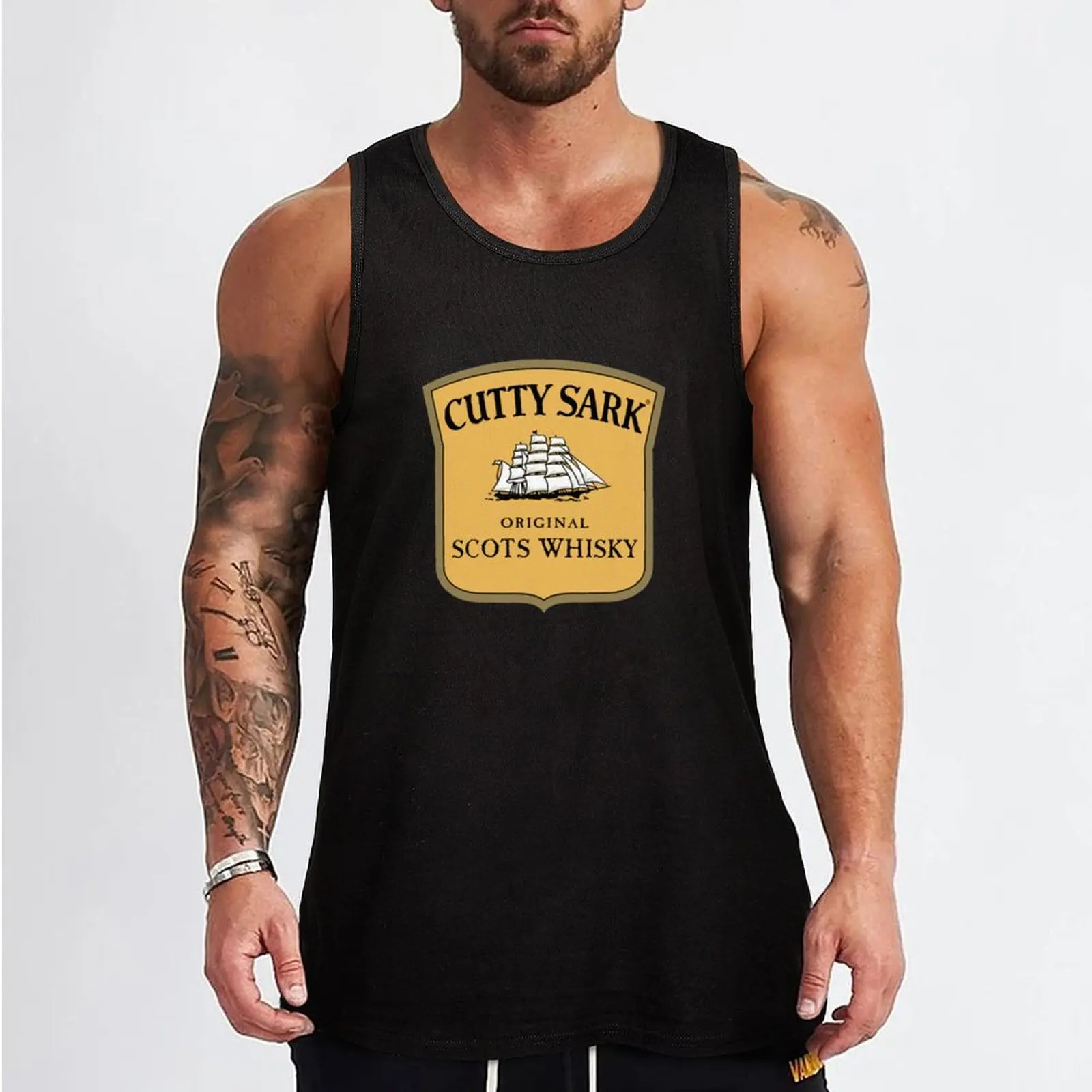 Cutty Sark Whisky Scotch Tank Top Sports shirt man plain t-shirt