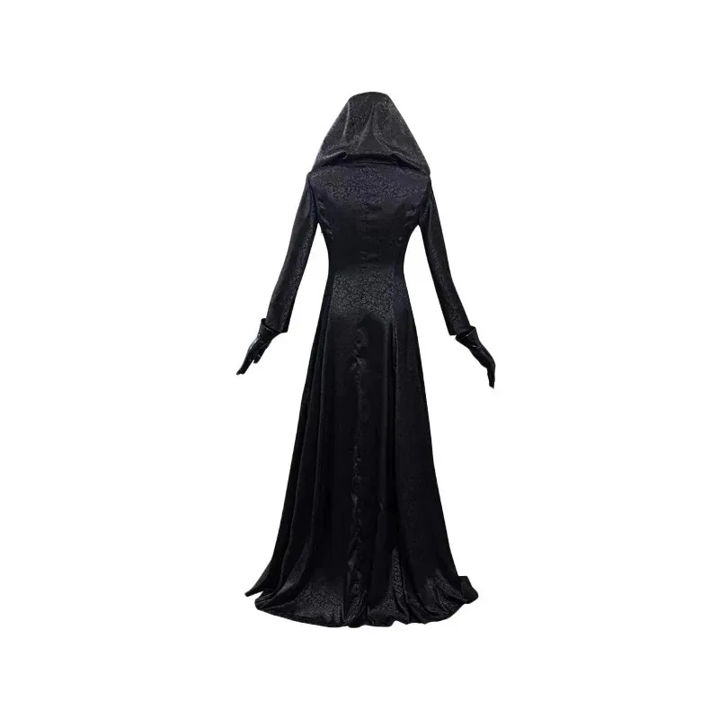 Daughter of Lady Dimitrescu Cosplay Costume Gothic Black Long Dress with  Hood Vampire Bella Cassandra Halloween Medieval costume - AliExpress  200000532