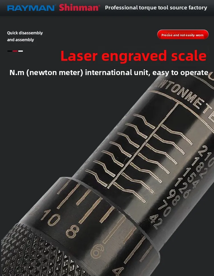 

28-210NM Adjustable Preset Torque Wrench Ratchet High Precision Torque Spanner for Car Repair