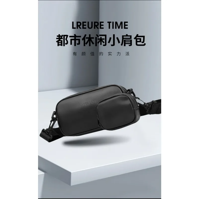 Waterproof Nylon Solid Color Simple Zipper Coin Purse 2-in-1 Crossbody Bag Fashion Shoulder Bag 2024 Hot Sale Bags for Men