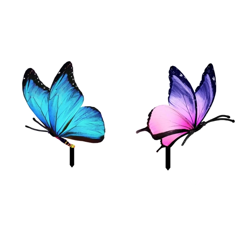 Acrylic 3D Butterfly Decorative Garden Stakes 10inch Yard Sign Sculpture Outdoor