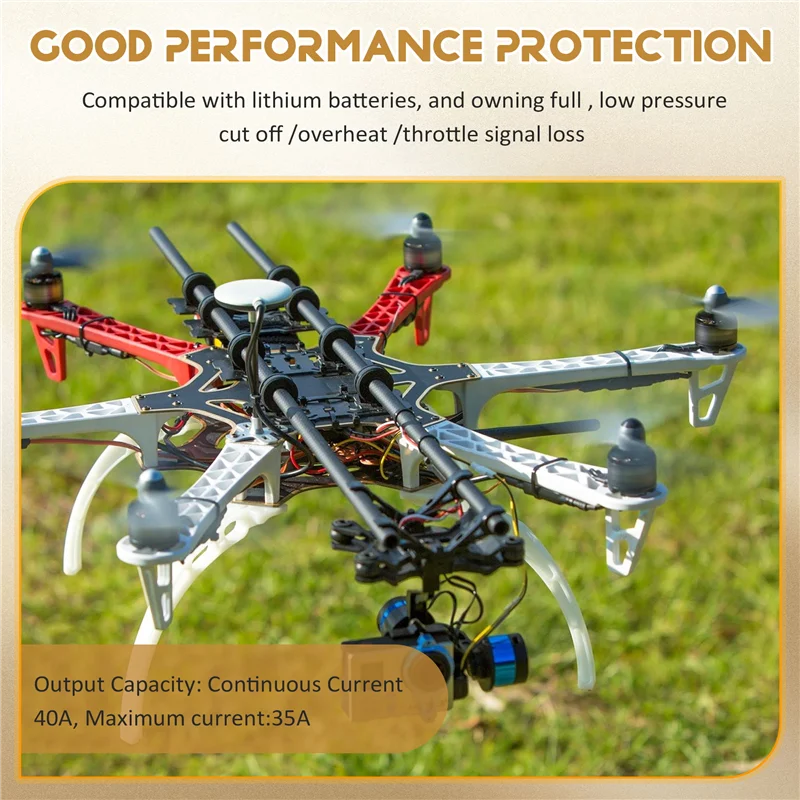 AS96-40A ESC 브러시리스 RC 엔진 속도 컨트롤러 BEC ESC T-Rex F450 헬리콥터 보트 XT60 FPV F450 소형 쿼드콥터 드론용