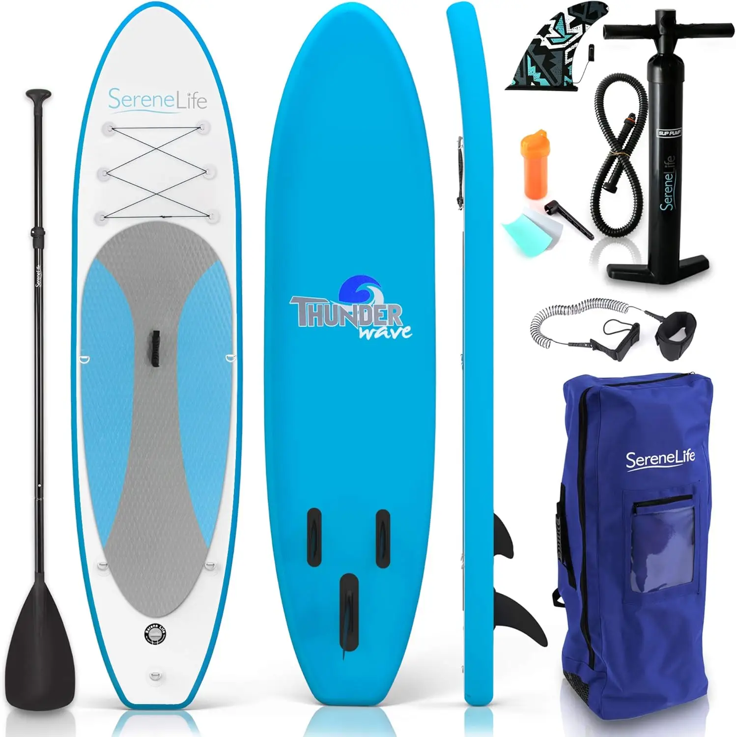 

Stand up Paddle Board Inflatable - Non-Slip SUP Paddle Board Paddle, Pump, Leash, and Accessories - Fun Water Inflata