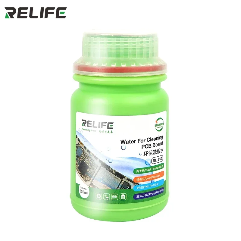 Imagem -06 - Relife Rl250 250ml Limpador Líquido Fluxo de Solda sem Chumbo para Telefone Computador Pcb Bga Placa-mãe Água de Limpeza