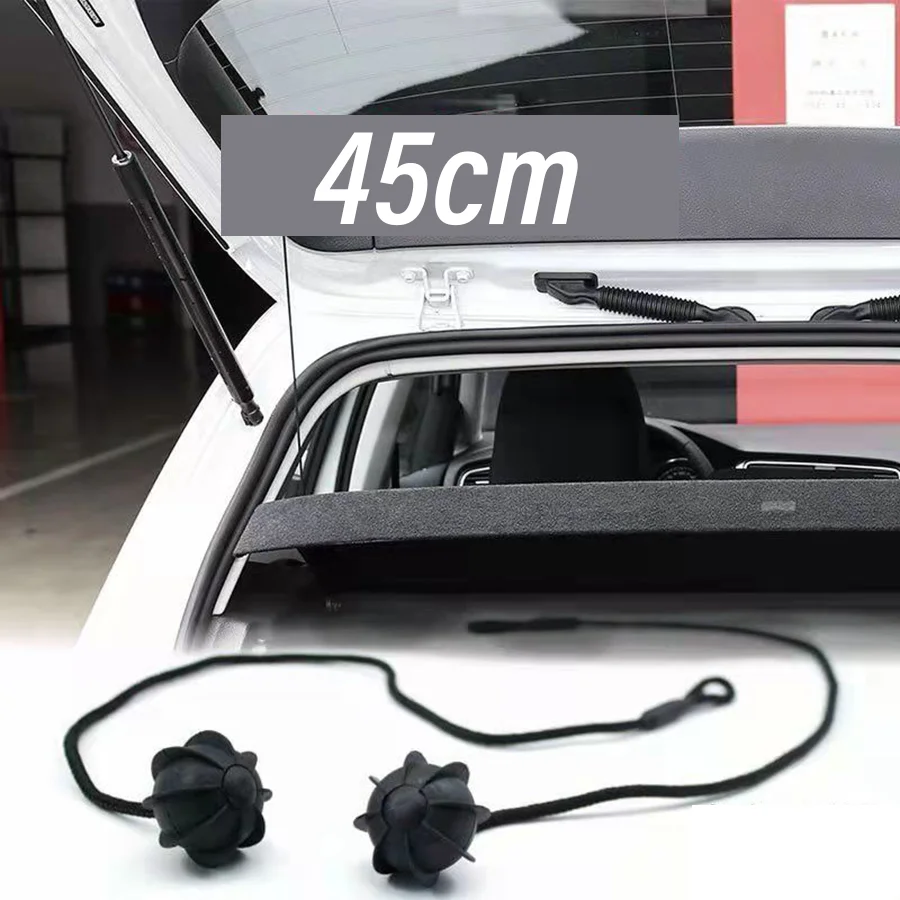 

2Pcs Trunk Luggage Rack Rope Small Ball Fixing Buckle Car Tailgate Trunk Parcel Shelf String Cord Tonneau Cover Strap 45cm