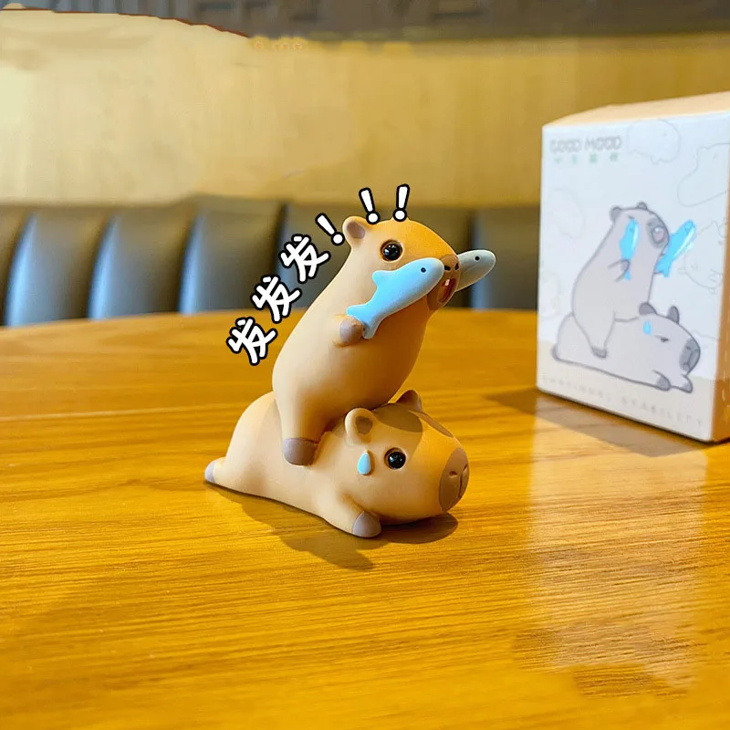 Capibara Model Figuur Capibara Hars Ornamenten voor Vrouwen Creatieve Trend Autodecoraties Tafelmeubilair Desktop Decoraties