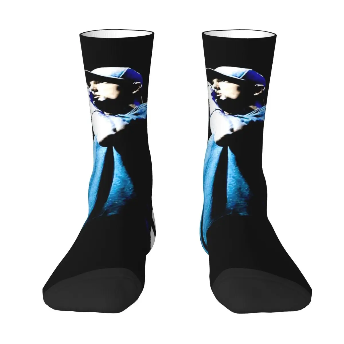 Famous Rapper Eminem Rock Camisetas Boy Socks Autumn Stockings Fashion Unisex Men Breathable Socks Climbing Non-Slip Socks