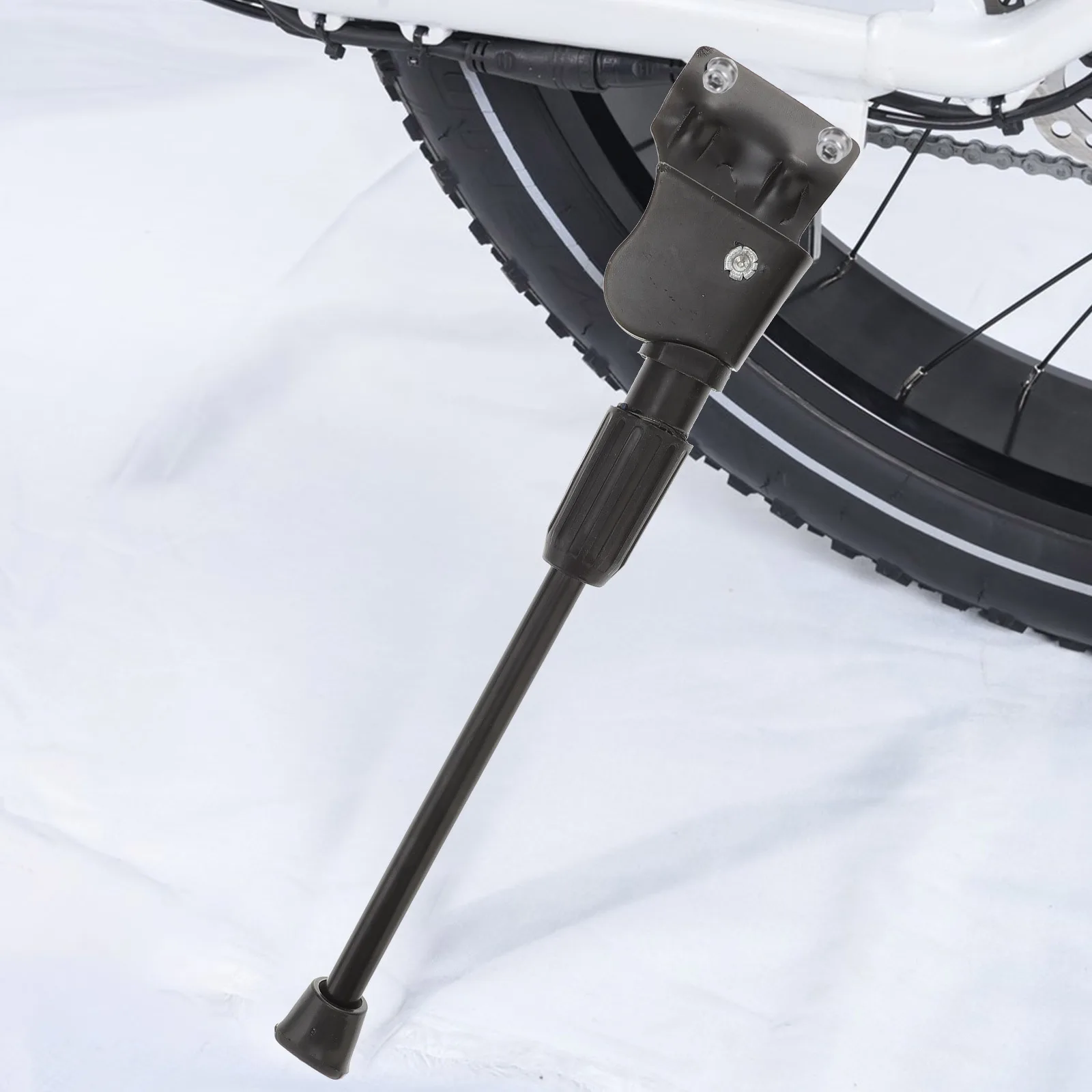 Bicycle Feet Folding Stand Support Rear Mount Single Side Kickstand 2 Holes Nonslip Foot Spring Design Carbon Steel Durable