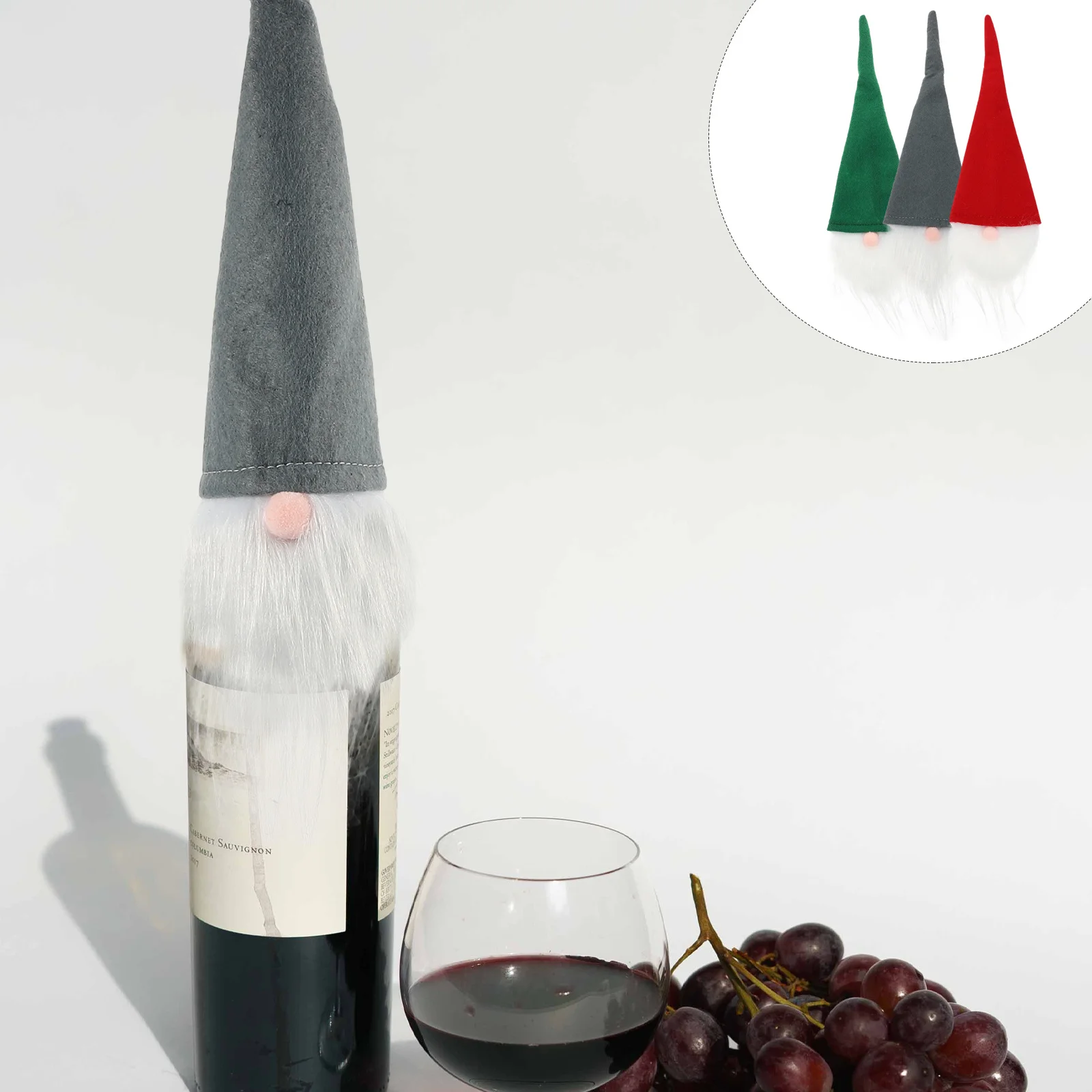 

6Pcs Xmas Wine Bottle Covers Gnome Design Party Cutlery Holder Christmas Decorative Silverware Holder Bag Xmas Wine Bottle Cover