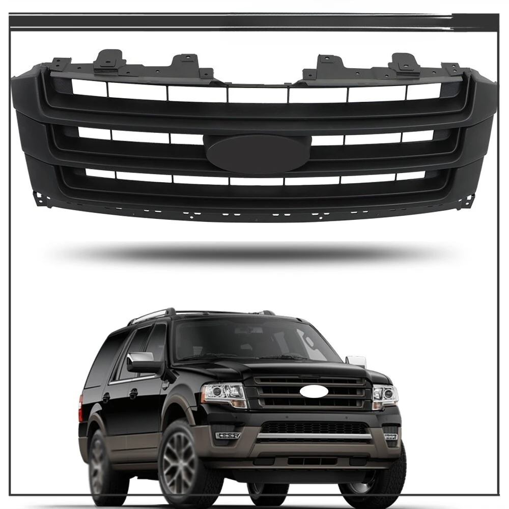 

Front Upper Grille Grill Matte Black FL1Z8200B For 2015-2017 Ford Expedition