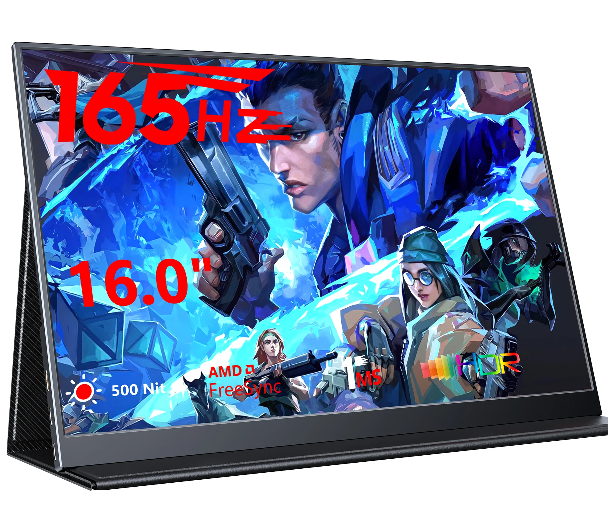 New Arrival 16inch Travel Gaming External Monitor With Smart Cover For Laptop Mobile Portable Type C Monitor