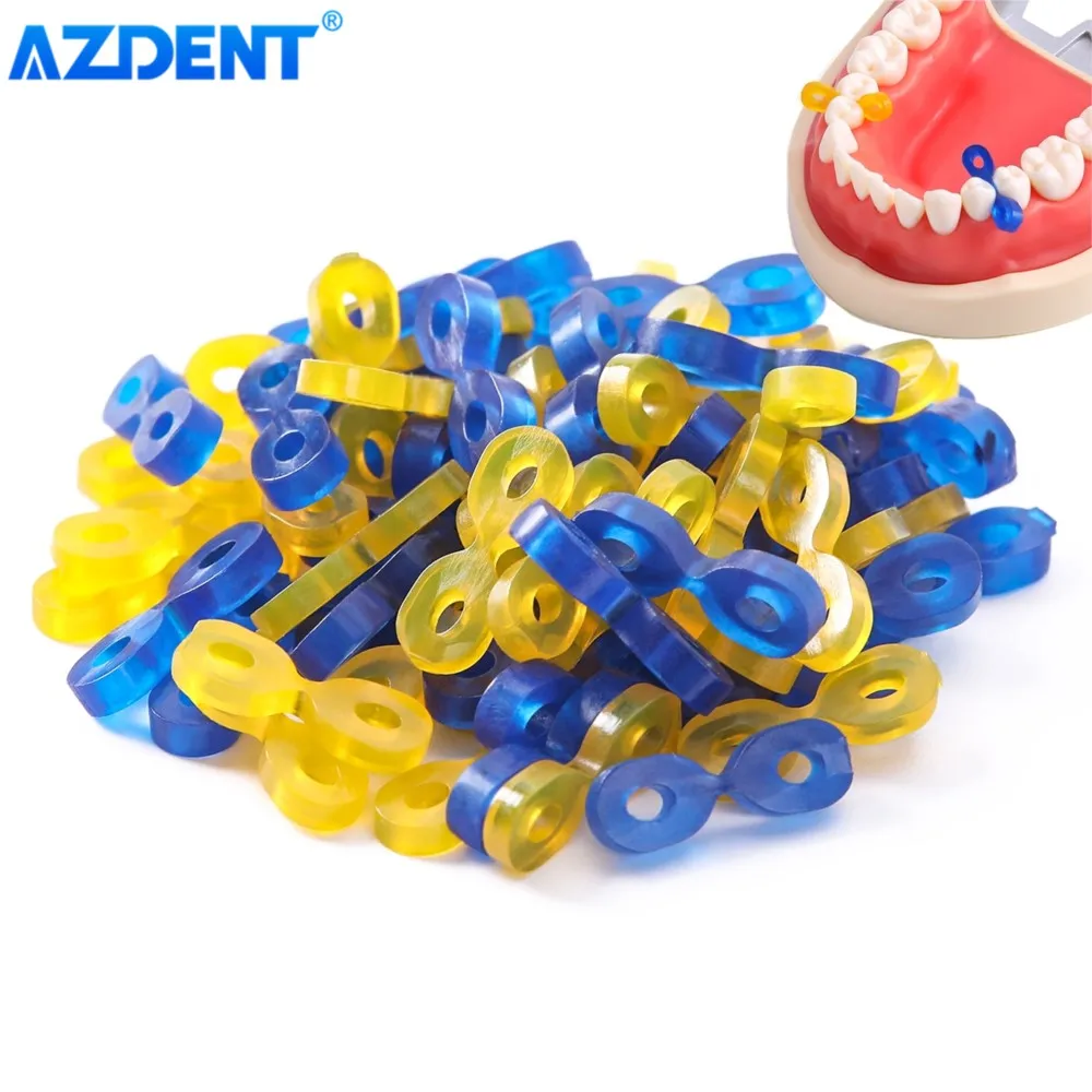 

AZDENT 60pcs/Pack Dental Elastic Rubber Fixing Wedges Flexible Interdental Wedge Matrix Matrices Dam Composite Dentistry