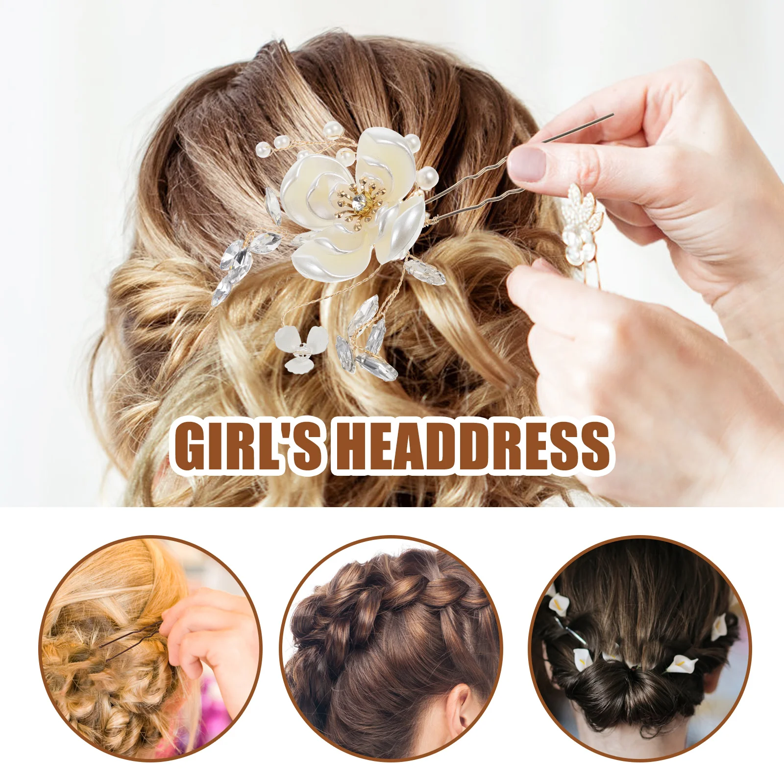 

Elegant Crystal Hair Pin Wedding Bridal U-Shaped Hairpiece Prom Party Occasions Shining Fine Craftsmanship Hair Accessories For
