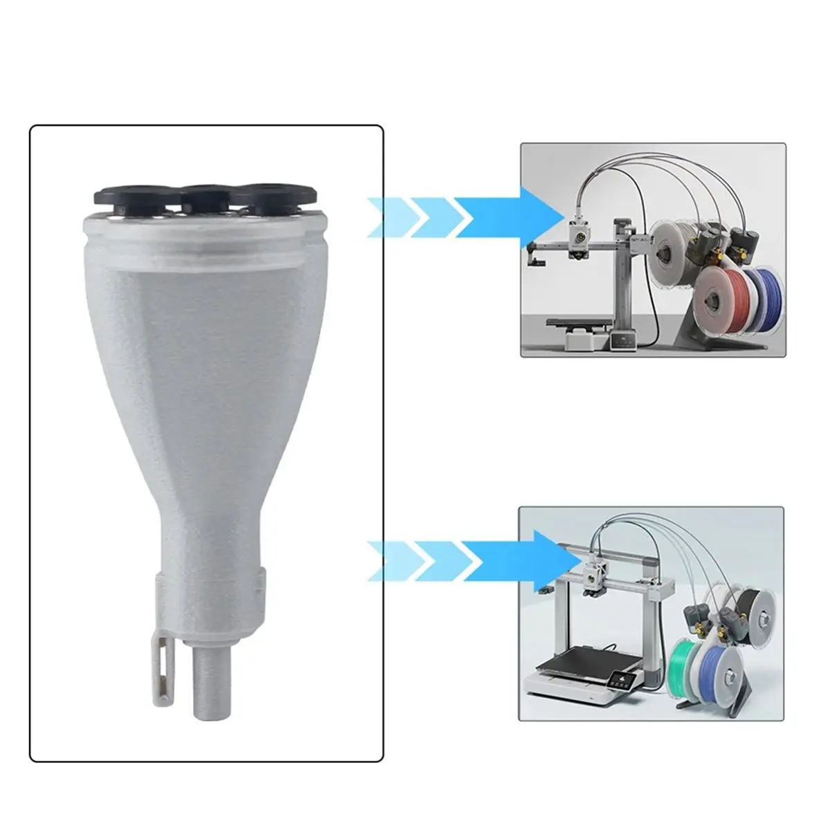For A1/A1MINI V2.0 5 Port Hub Lite Filiament Hub Kit Upgraded 3D Printer Parts for A1 A1MINI