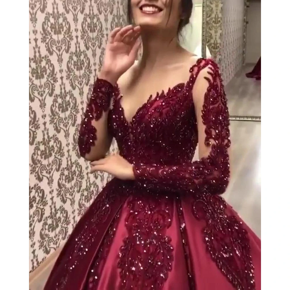 Frauen Elegante Luxuriöse Spitze Pailletten Abendkleid Mesh Durchsichtige Lange Hülse Dünne Weibliche Prom Party Hochzeit Gast Maxi Kleider