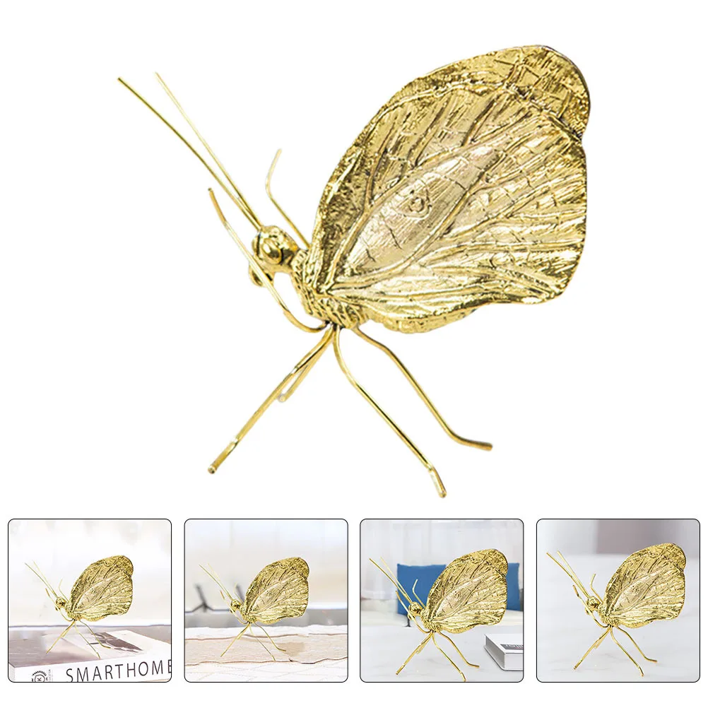 

1Pcs Desktop Sculpture Alloy Craft Ornament Artistic Home Decoration Gift Butterflies Statue Ornament