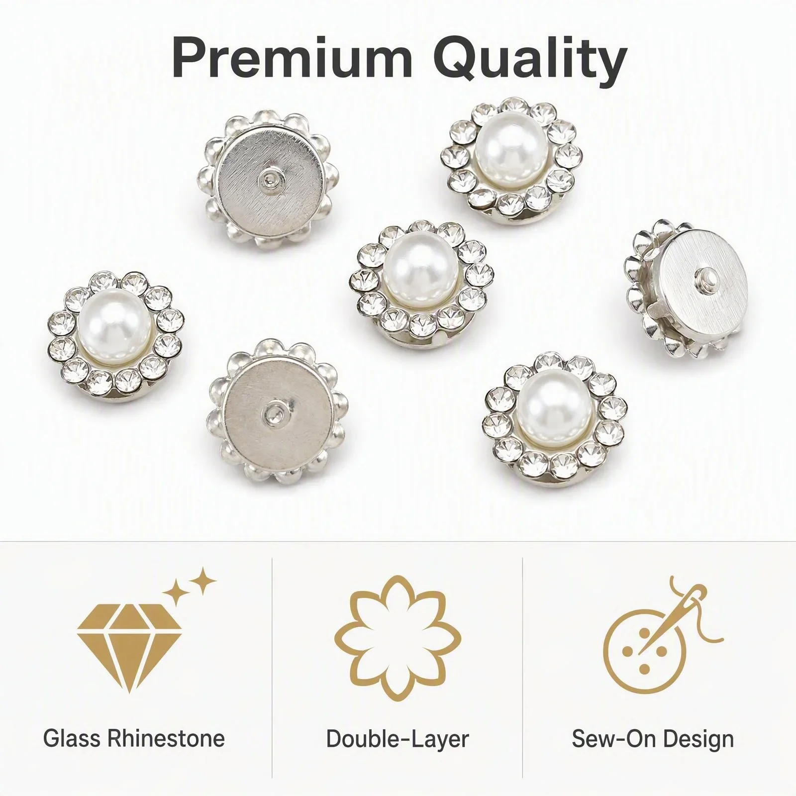 500/1000pcs 8-12mm Sunflower Flower Rhinestones Claw Sew On Glass Stones Crystal Beads for Dress Costume Garment DIY Sewing