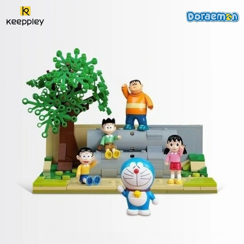 Keeppley Building Blocks Doraemon ซีเมนต์ท่อเปิดพื้นที่ Nobi Nobita อนุภาคขนาดเล็กเด็กประกอบชุดเครื่องประดับของเล่นของขวัญ