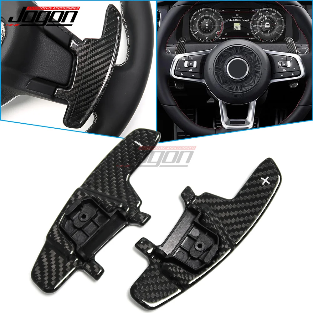 

2Pcs Carbon Fiber Steering Wheel Paddle Shifter Replace Trim For VW SCIROCCO 2.0T R/GLI 2016-2019 Jetta GLI POLO 6C GTI 1.8T