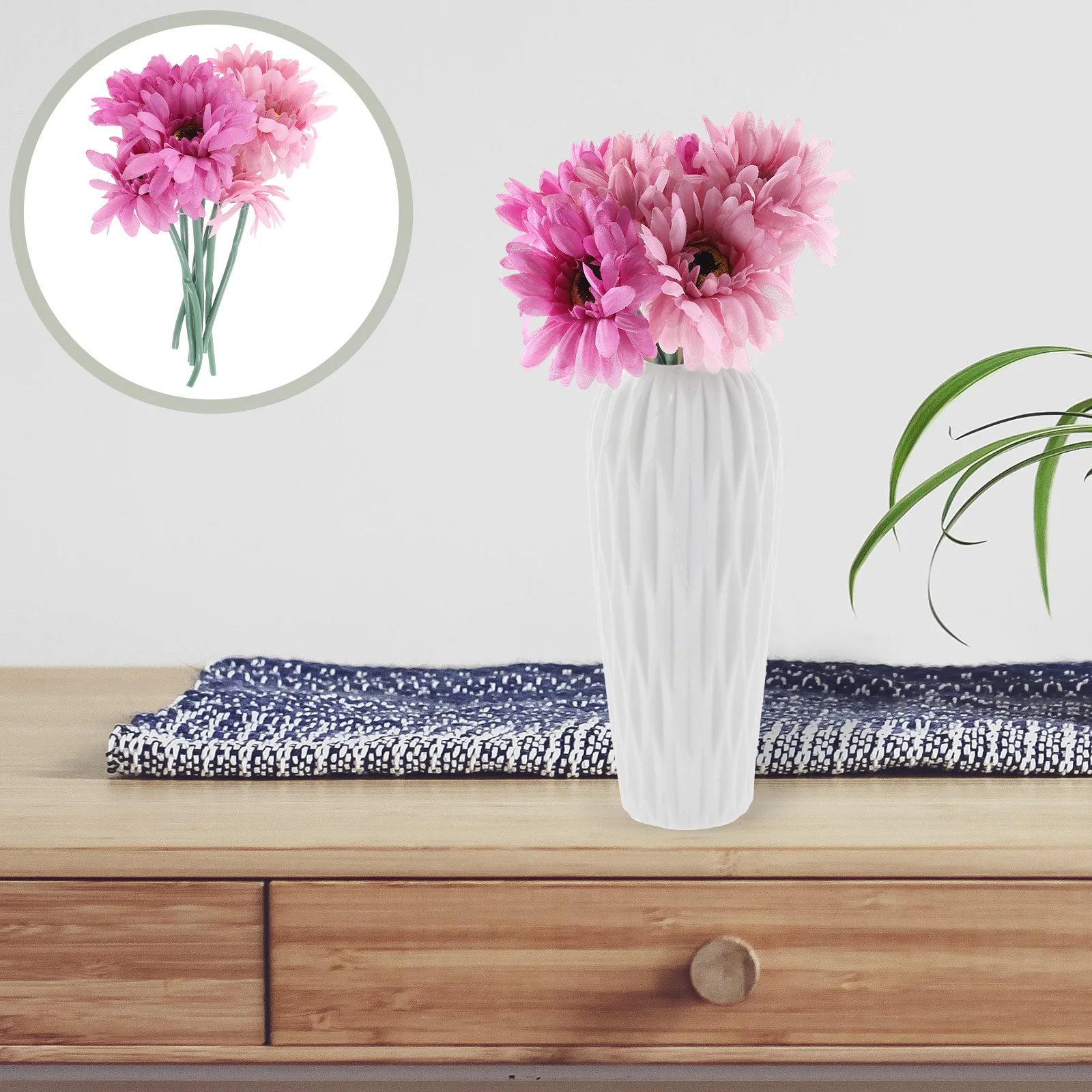 

7Pcs Artificial Gerbera Flowers African Daisy Bouquet Simulation Decoration for Wedding Home Party European Style Fake Flower