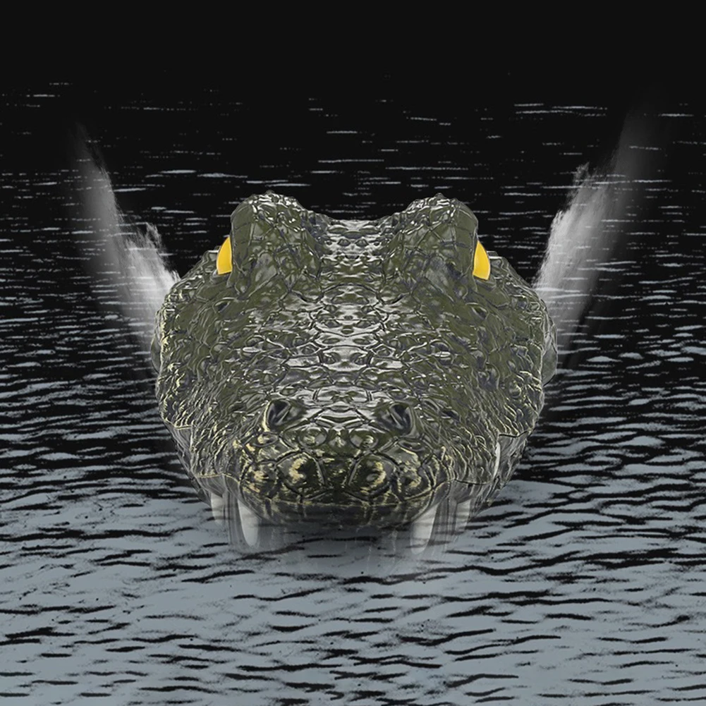 Zdalnie Sterowany Łódź Wyścigowa z Głową Aligatora 2.4GHz, Elektryczna, Symulacja Głowy Krokodyla, Letnie Zabawki Wodne, Prezent