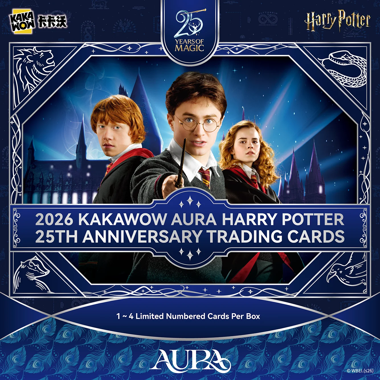 KAKAWOW 2026 AURA Cartes à collectionner Harry Potter 25e anniversaire