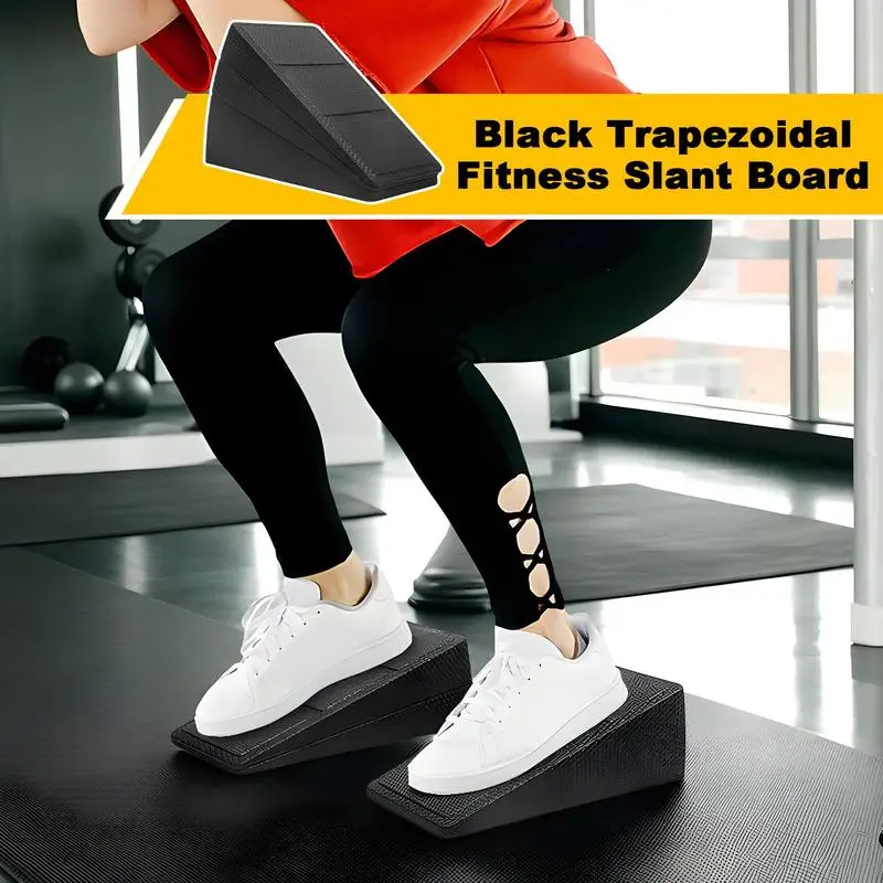 

Slant Board Squat Trapezoid Ramp Plate Versatile Anti-Slip Slant Board Calf Stretcher 3-Levels Adjustable for Exercise Fitness