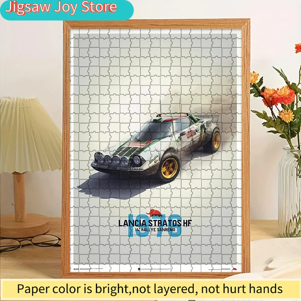 

Бумажный пазл-головоломка Lancia Stratos HF 1978 Rallye Sanremo: Классический итальянский раллийный автомобиль, художественный принт, декор для стен, ливрея Alitalia, внедорожный дизайн