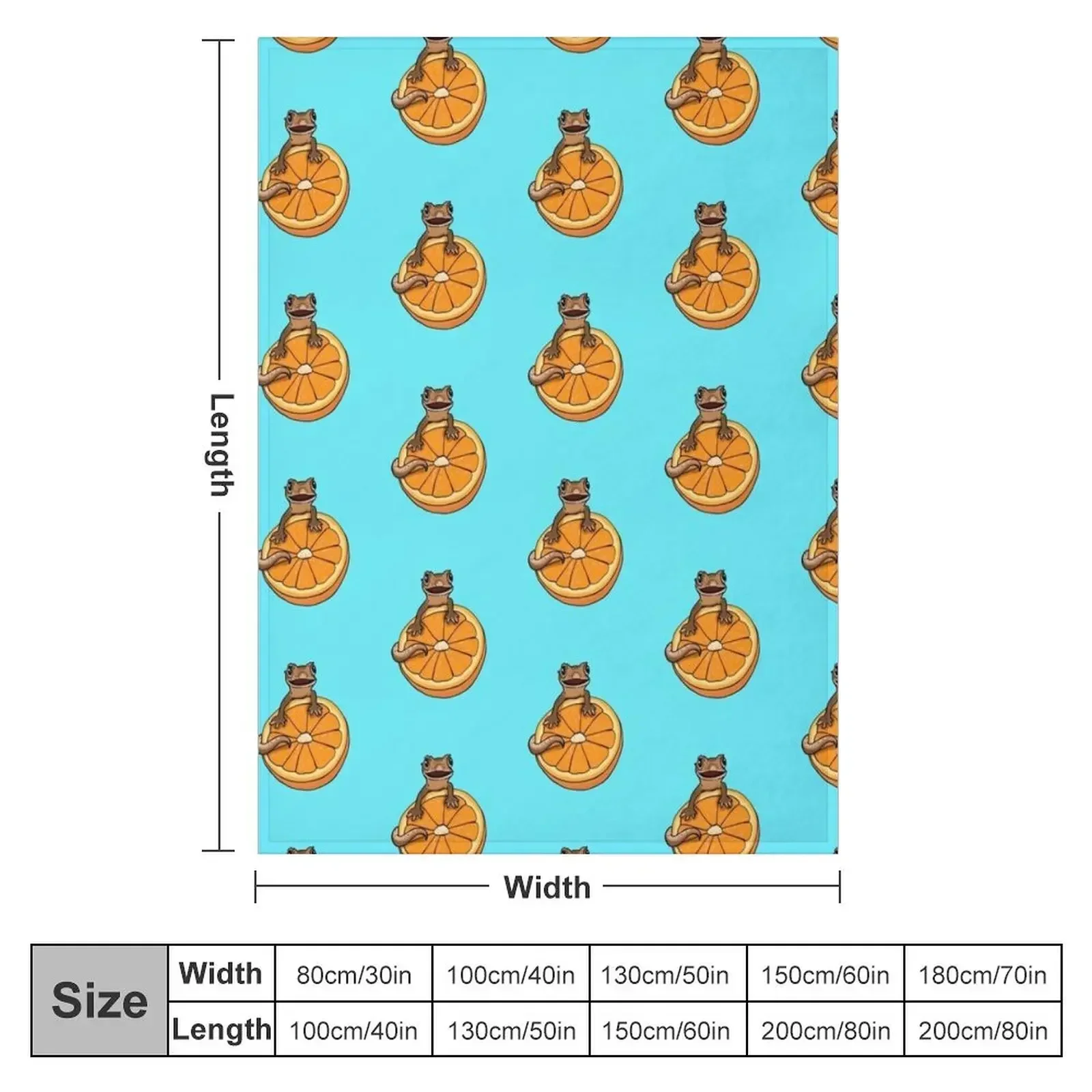 Crested Gecko and Orange, Cute Gecko, Happy Gecko, Cresties Throw Blanket Luxury Beach Kid'S Moving Blankets