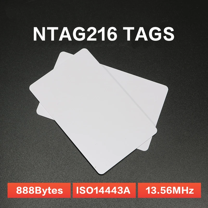 Karta NFC NTAG213 ISO14443A 13.56MHz NXP NTAG213 NTAG215 NTAG216 etykieta RFID HF elektroniczne inteligentne tagi IC karty pcv 20 sztuk