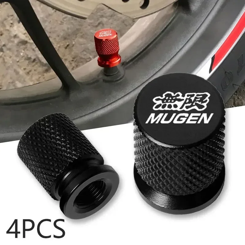 Für Honda Mugen CB400 CB650F CBF CBR250RR CRF SH300 NC750 4 Stück Auto-Radventilkappen Reifenventilabdeckungen Staubdicht Wasserdicht – Detail 1