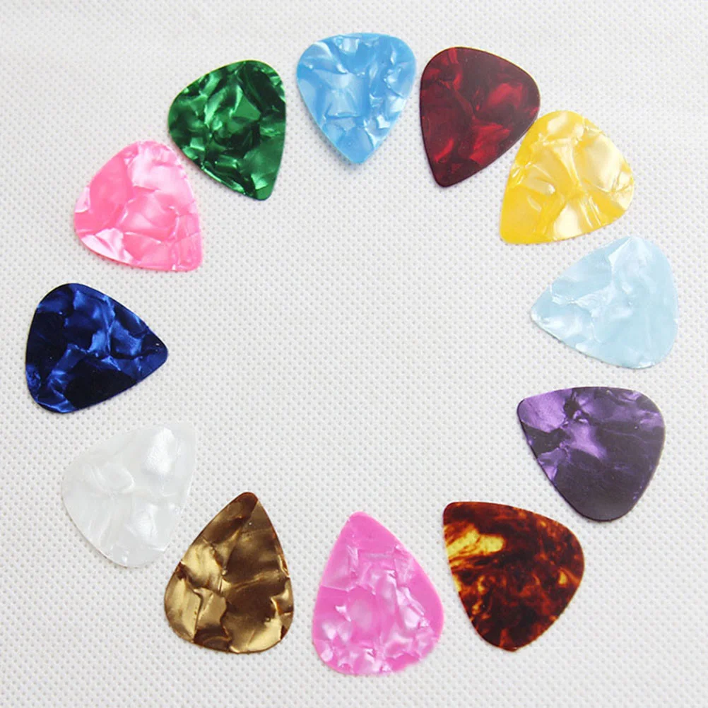 

20 PCS Accoustic Guitar Electric Picks Steel Plate Plectrum Thin Celluloid Light