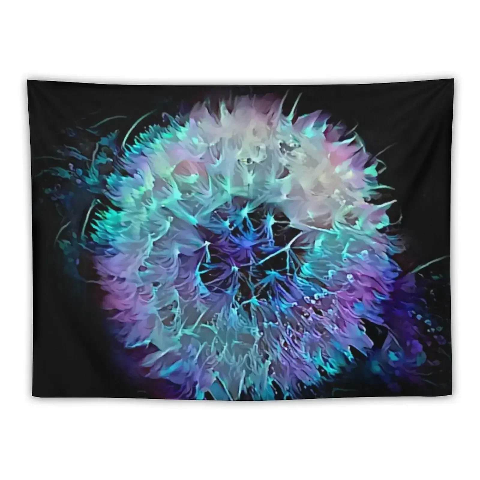 

Blacklight Abstract: Dandelion Tapestry Room Decor Korean Style Wall Decor Tapestry