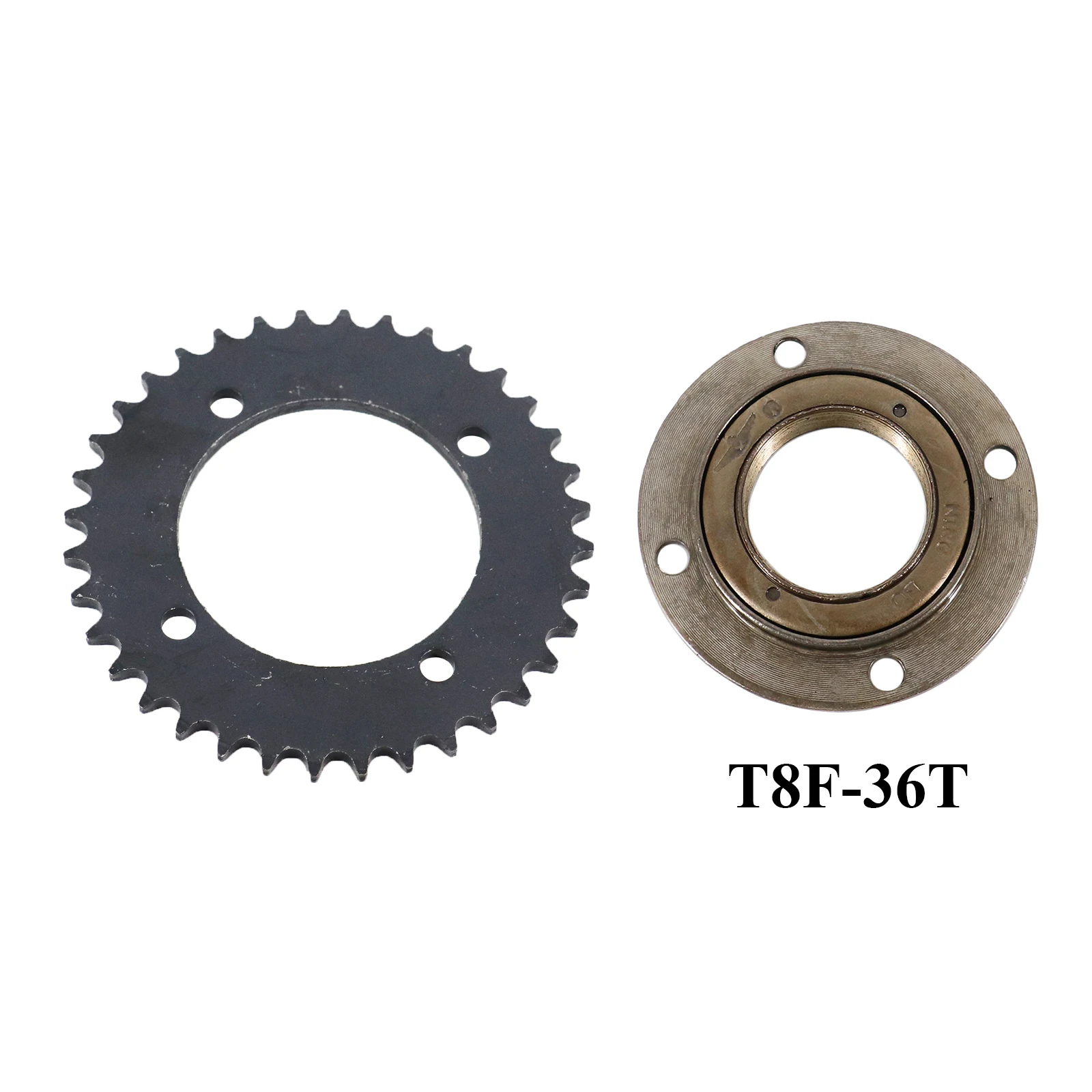 T8F Rear Chain Sprocket Black T8F 36T Tooth 54mm & Freewheel Adapter For 47cc 49cc Minimoto Pocket Bike Gas Petrol Goped Scooter