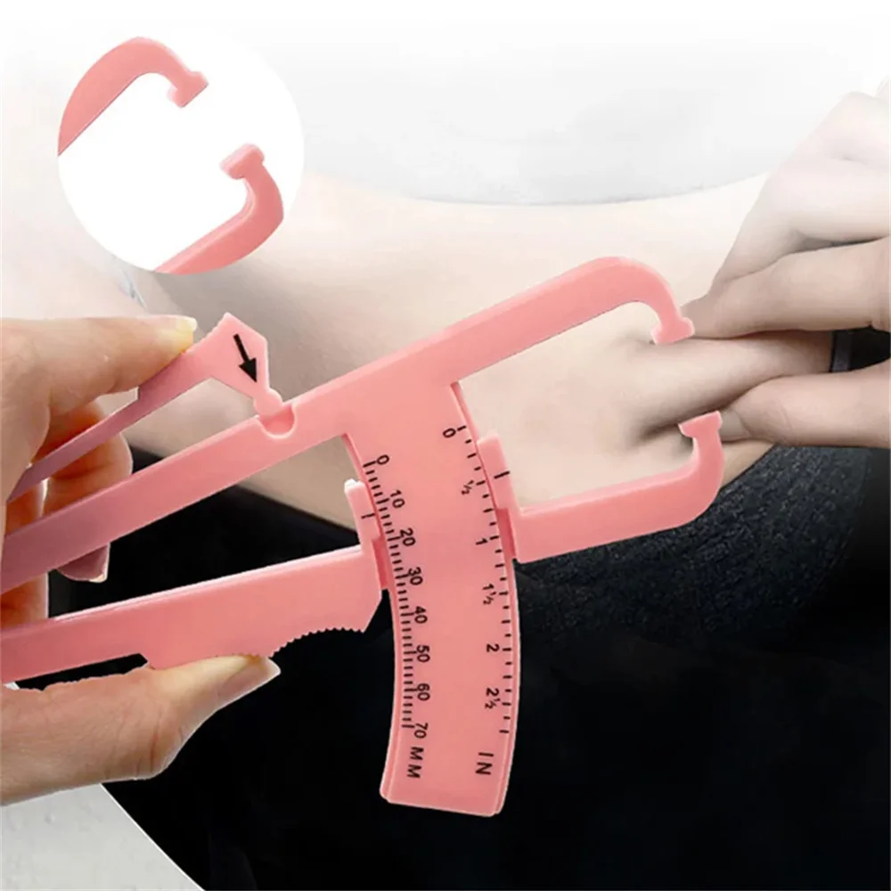 1PC Body Fat Loss Tester Calculator Caliper Fitness Clip Fat Measurement Tool Slim Chart Skinfold Test Instrumen