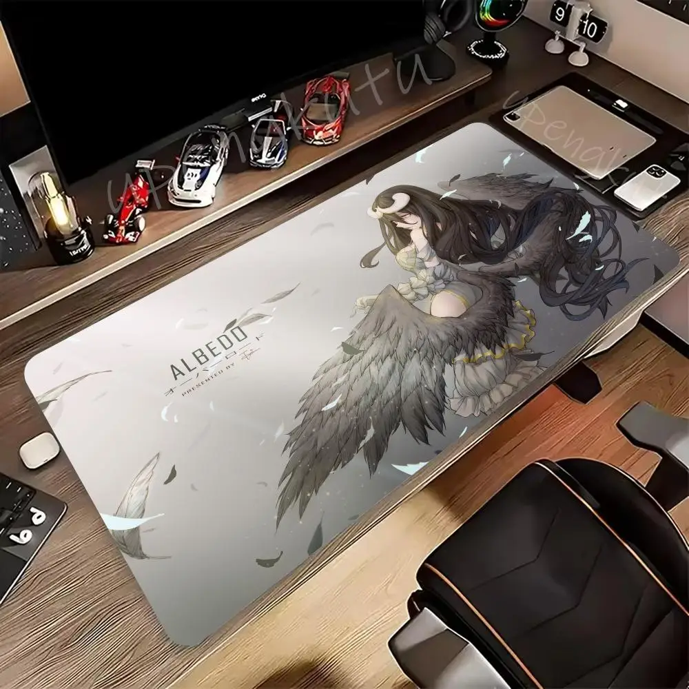 Best Sellers OVERLORD Albedo Anime Gaming Table mat mouse pad High definition desktop Desktop games Large accessories mouse pad