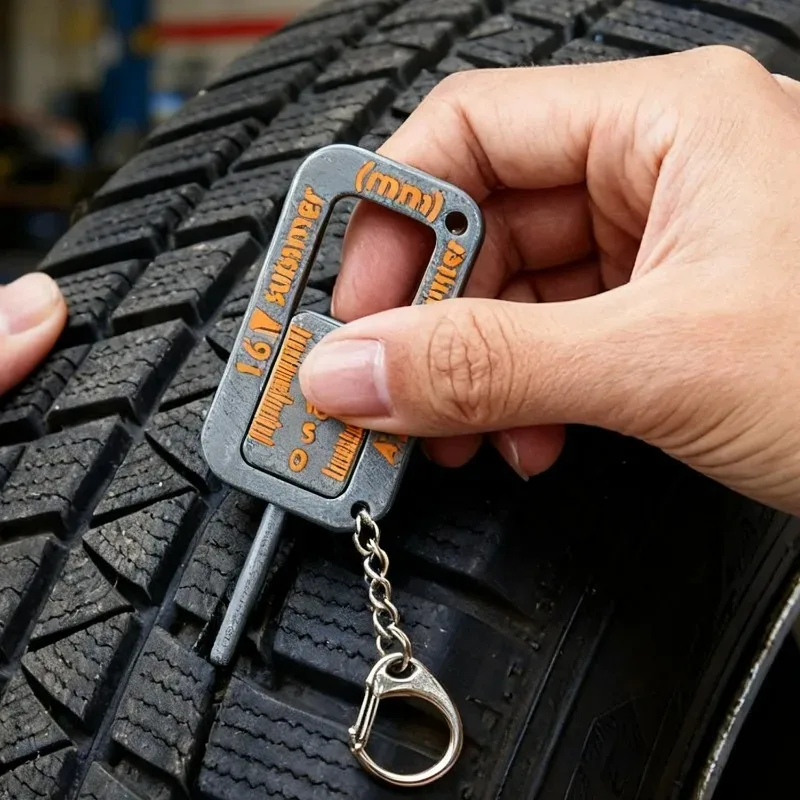 Инструмент для проверки автомобильных шин и индикатор износа для автомобиля, грузовика, мотоцикла, обслуживания шин, измеритель глубины протектора шин, портативный брелок
