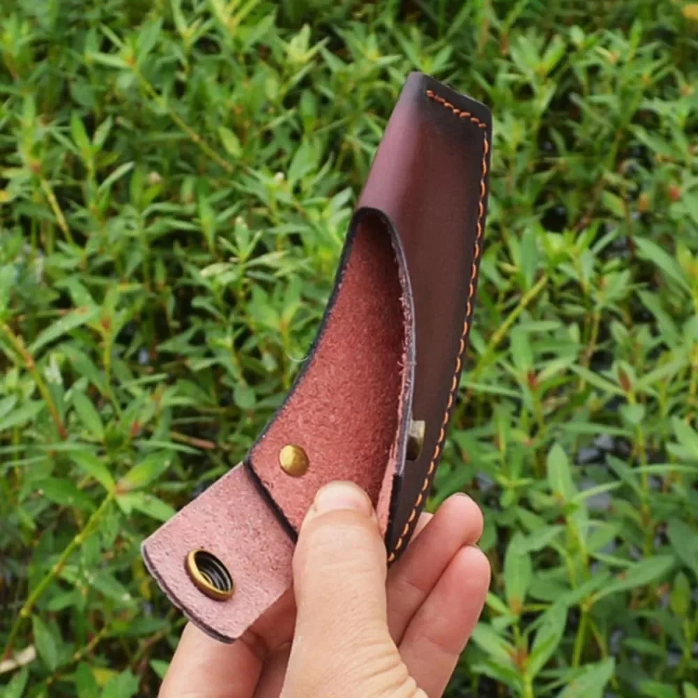 Leather Axe Cover with Secure Attachment and Easy Access Loop for Safe and Convenient Use in Outdoor Activities