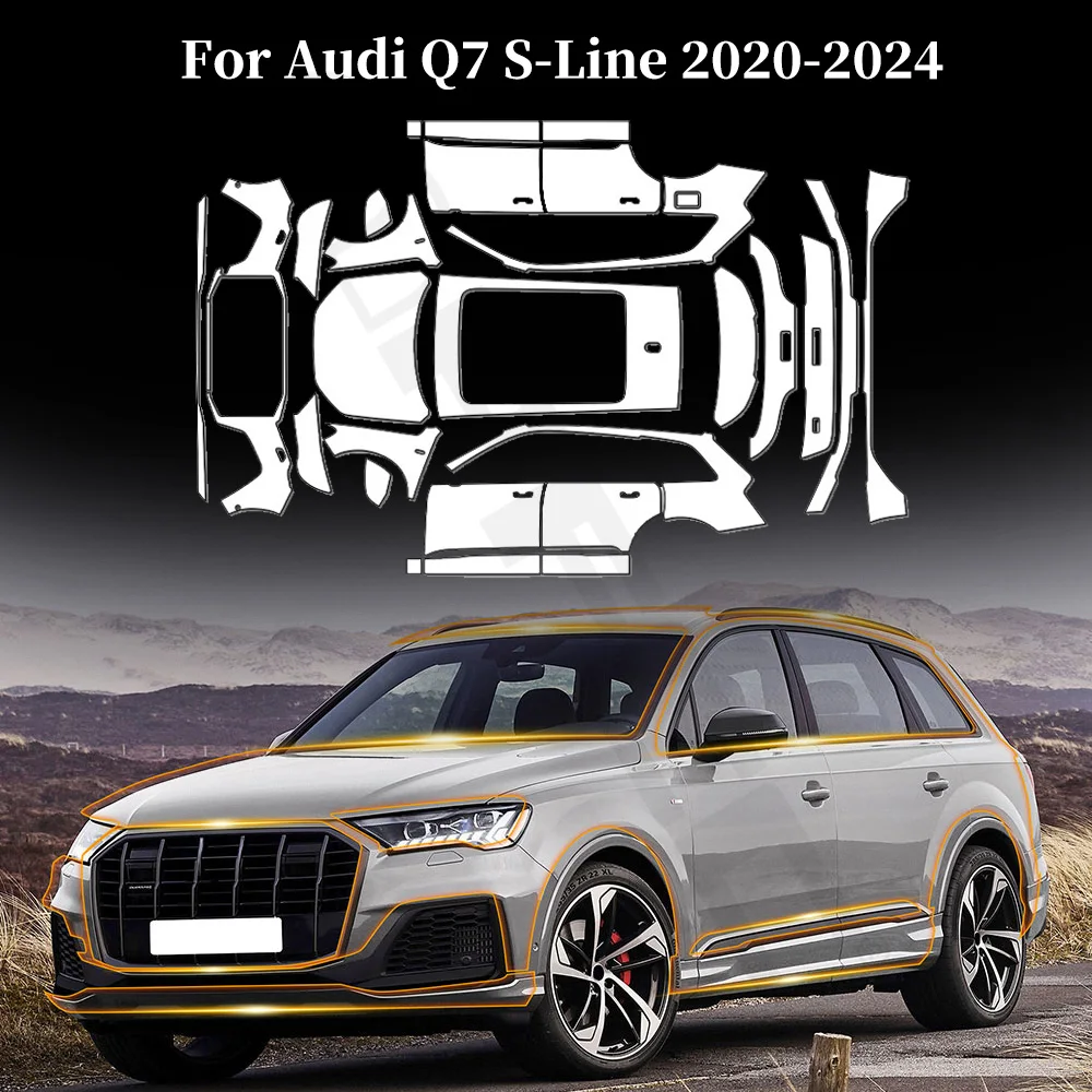 

Anti-Scratch TPU Paint Protection Film For Audi Q7 S-Line 2020-2024 Pre-cut PPF Car Body Clear Bra Resistant Kit Car Accessories