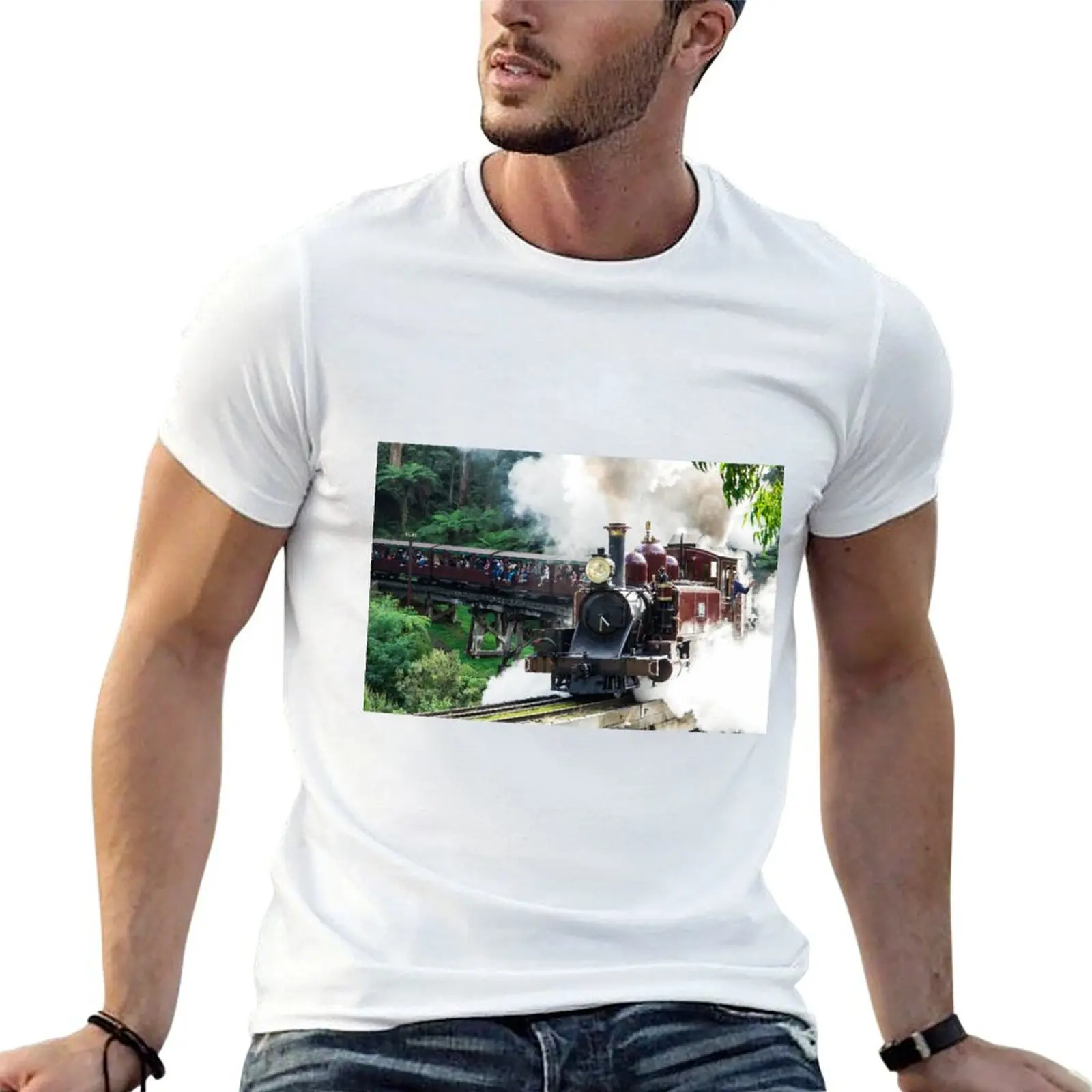 Puffing Billy steam train T-Shirt shirts graphic tee graphic tee shirt funny t shirts men