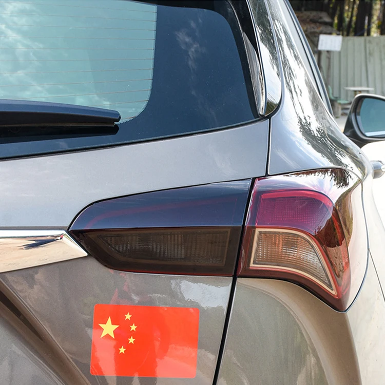 Campione gratuito Autorigenerante 30CM * 15M Pellicole protettive per vernice TPU PPF Fumo Nero TPU Pellicola tinta per fari