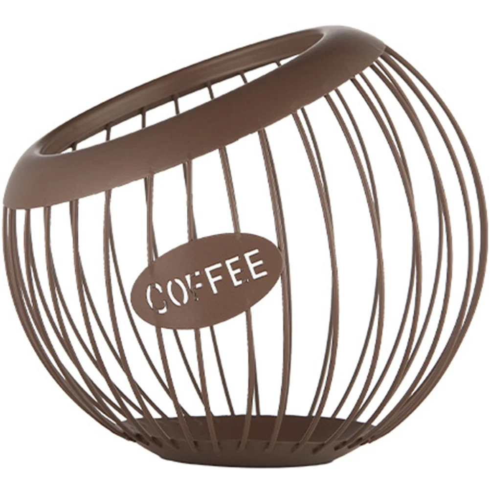 Coffee Basket Container Kitchen Cabinet Storage Capsule Box Tea and Sugar Cans Round Design Holder Server Tray Baskets