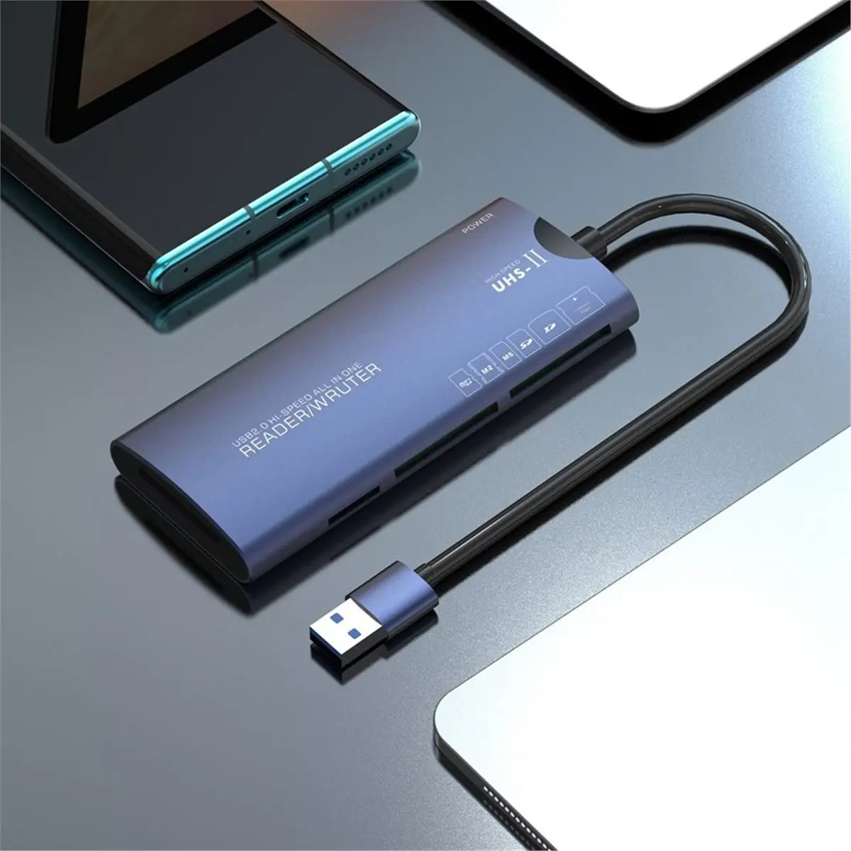 leitor-multifuncional-usb-6-em-1-para-cartoes-de-memoria-sd-tf-xd-cf-m2-para-cameras-e-computadores-com-transferencia-de-dados-em-alta-velocidade