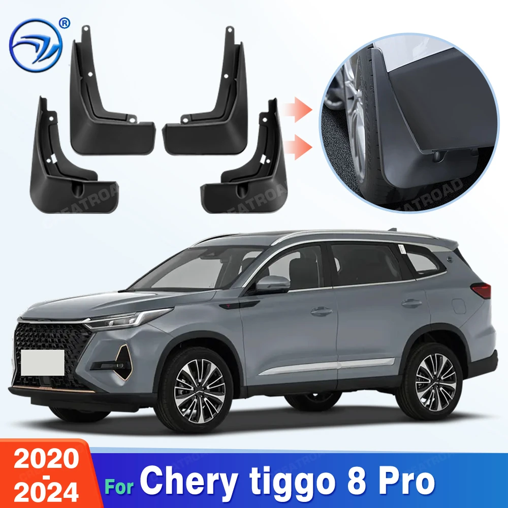 Custom Fit 4PCS Mud Flaps for Chery tiggo 8 Pro 2020 2021 2022 2023 2024 No Drilling Splash Guards Car Fender Accessories