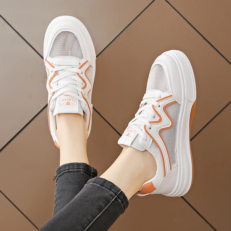 Women Casual Shoes Fashion Breathable Walking Mesh Flat Shoes Sneakers Women 2024 Comfortable Vulcanized Shoes Female Footwear